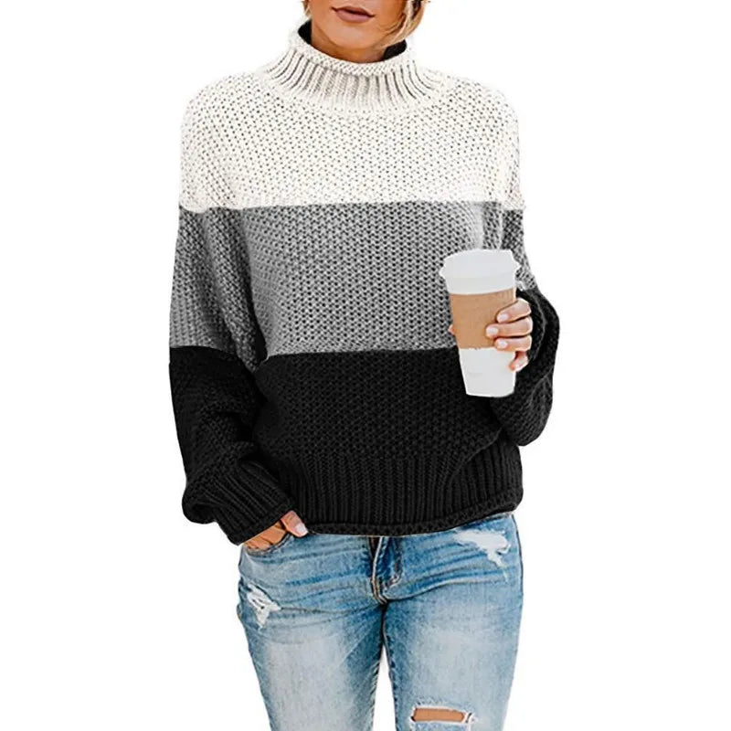 Women's S-3XL Plus  Size New sweater knitted sweater  foreign trade women's clothing plus size women clothing  plus size