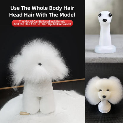 Pet simulation dog hair only beauty practice standard  fake hair Pet Grooming Trimming Practice Must be used with skeleton