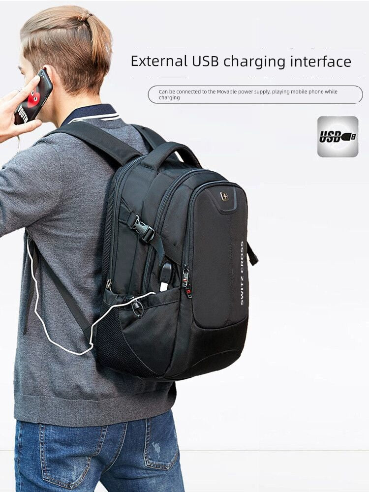 Travel Swiss Business High School Student Men's Backpack