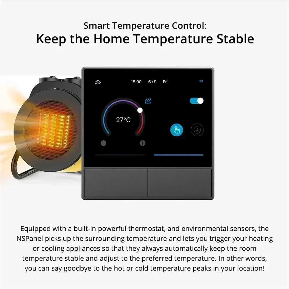 Ns Panel Sonoff Nspanel Smart Home Scene Switch Nspanel Sonoff Smart Panel Thermostat Temperature Controller Ewelink Panel Alexa