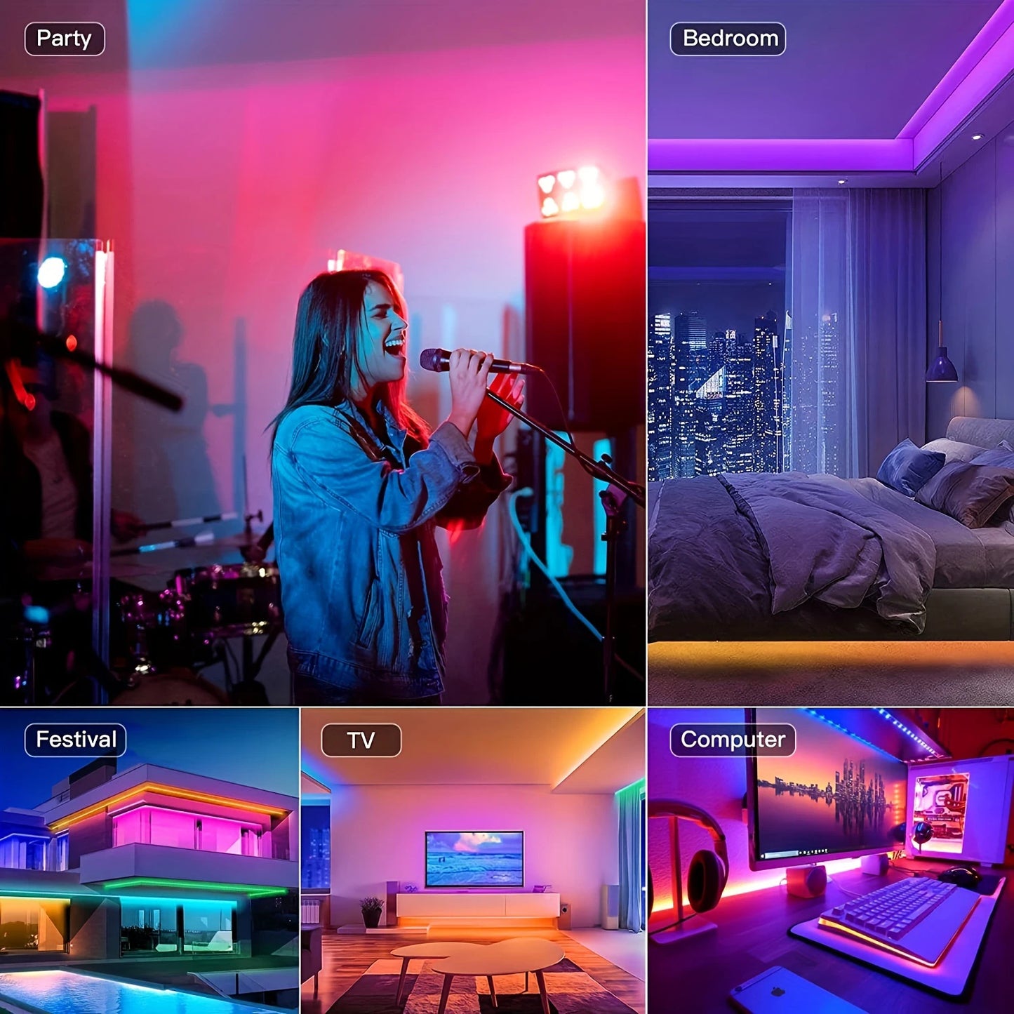 LED Strip Light RGB 5050 Flexible Lamp Tape Ribbon Diode with Remote Control 5V USB Luces Led TV BackLight Room Decoration