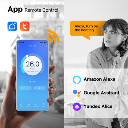 Tuya Smart Wireless Thermostat Gas Boiler WiFi Thermostat With Google Home Alexa Alice Water Floor and Actuator Heating Control