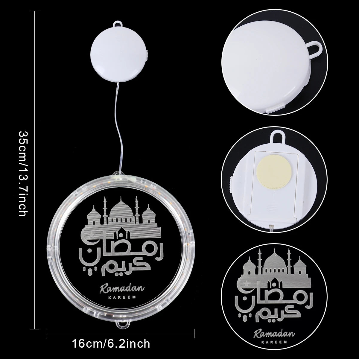 Eid Disk Light Ramadan Kareem Lamp Ramadan Decoration For Home Ramadan Kareem Party Supplies Eid Mubarak Muslim Islamic Decor