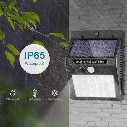 30 LED Solar Light PIR Motion Sensor Wall Light Outdoor Solar Lamp Waterproof Solar Powered Sunlight Street Lamp Garden Decor