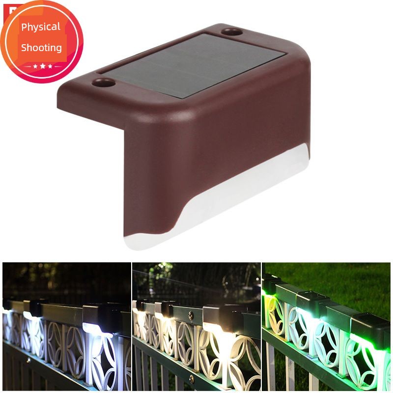 Solar Outdoor Yard Lamp Garden Fence Stair Decoration Wall Lamp Ladder Step Led Lead Waterproof Lighting