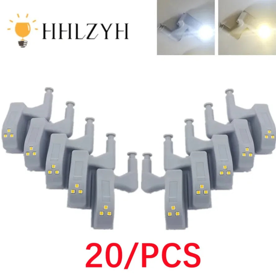 HHLZYH Universal Night Lamp LED Inner Hinge Lamp Cabinet Induction Lights Wardrobe Cupboard Sensor Lights Bedroom Kitchen Closet