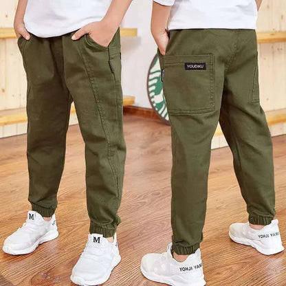 Spring Autumn Cotton Boys Pants Children Trousers Casual Kids Sports Pants 3 4 5 6 7 8 9 10 11 12 13 Years Teenager Boys Clothes