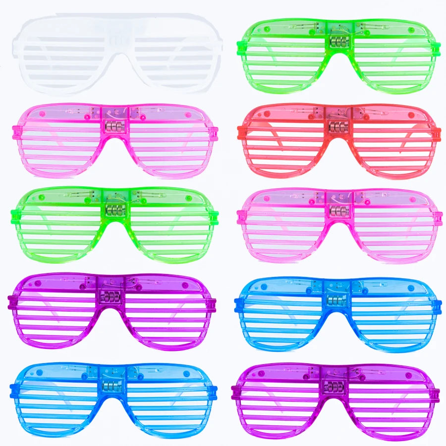 10/20/30/50 Pcs Glow in the Dark Led Glasses Light Up Sunglasses Party Favors Glow Glasses for Kids Adults Party Supplies