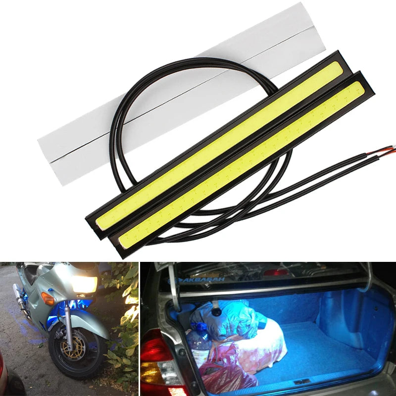 1 PCS Super Bright 17CM LED COB Fog Bulb Car DRL LED Strip Daytime Running Light bar 12V 6500K Auto Interior Styling Lamp