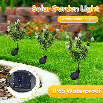 1PC Solar Garden Lantern Flower Lights 42LED Artificial Flower Solar Lamp Outdoor Garden Decorative Solar Powered Flower Light