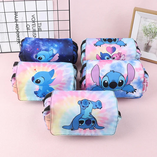 1Pc Anime Lilo And Stitch Figure Stitch Pencil Case Bag Pencil Eraser Kawaii Students Children School Supplies Kids Gifts Toys