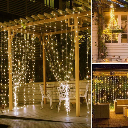 6x3M LED Curtain Icicle String Lights Christmas Fairy Lights garland Outdoor Home For Wedding/Party/Garden Decoration 3M