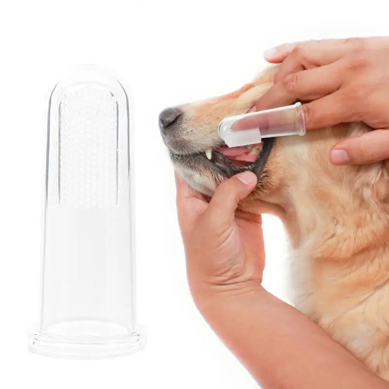 Cat Cleaning Supplies Super Soft Dog Toothbrushes Silica Gel Pet Finger Toothbrush Plush Dog Plus Bad Breath Care Tools