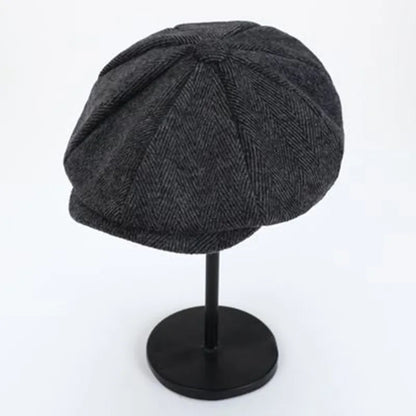 Retro Newsboy Caps Men Octagonal Hats British Painters Hats Autumn Winter Berets Herringbone Flat Caps Hip Hop Berets gorras