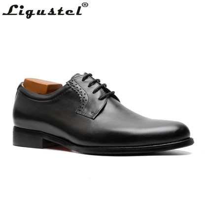 Genuine Leather Men's Derss Shoes Handmade Red Bottom Lace-up Shoes Business Formal Wedding Party Pointed Toe Shoes Big Size