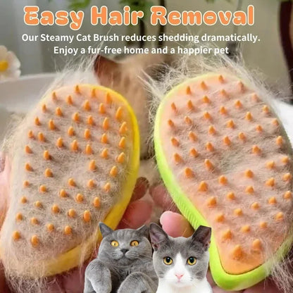 Cat Steam Brush Electric Spray Water Pet Comb 3 In 1 Soft USB Silicone Depilation Dogs Massage Bath Hair Brush Grooming Supplies