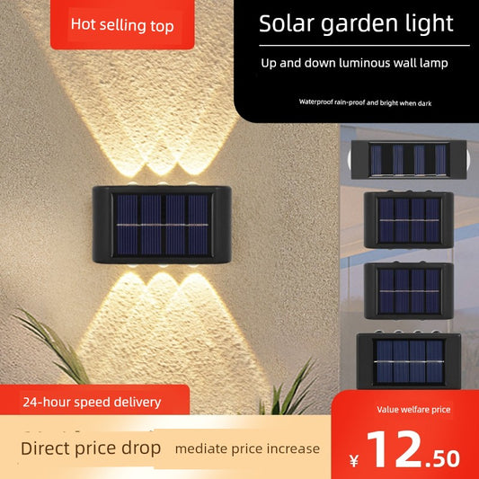 New Arrival Solar Outdoor Courtyard Decoration Wall Lamp Yard Garden Layout Wall Washing Wall Lighting Ambience Light