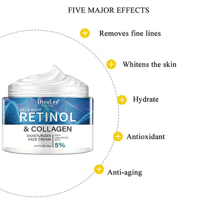 Retinol Cream For Men Remove Face & Neck Firming Moisturizing Skin Retinol Face Cream Hydrating Facial Treatment