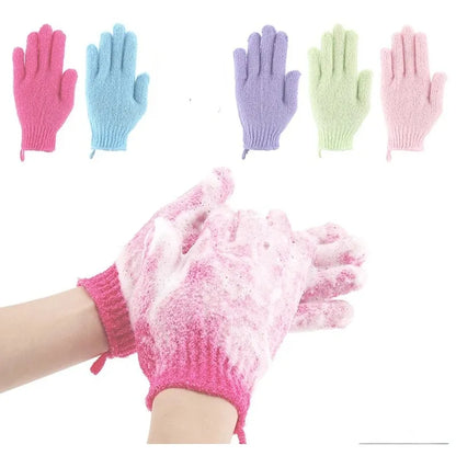 2Pcs/Pair Bath for Peeling Exfoliating Mitt Glove with Shower Scrub Gloves Resistance Body Massage Sponge Wash Skin Moisturizing