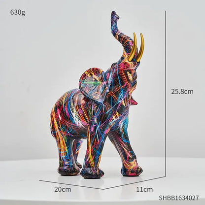 Painting Art Elephant Sculptures & Figurines Modern Decoration.