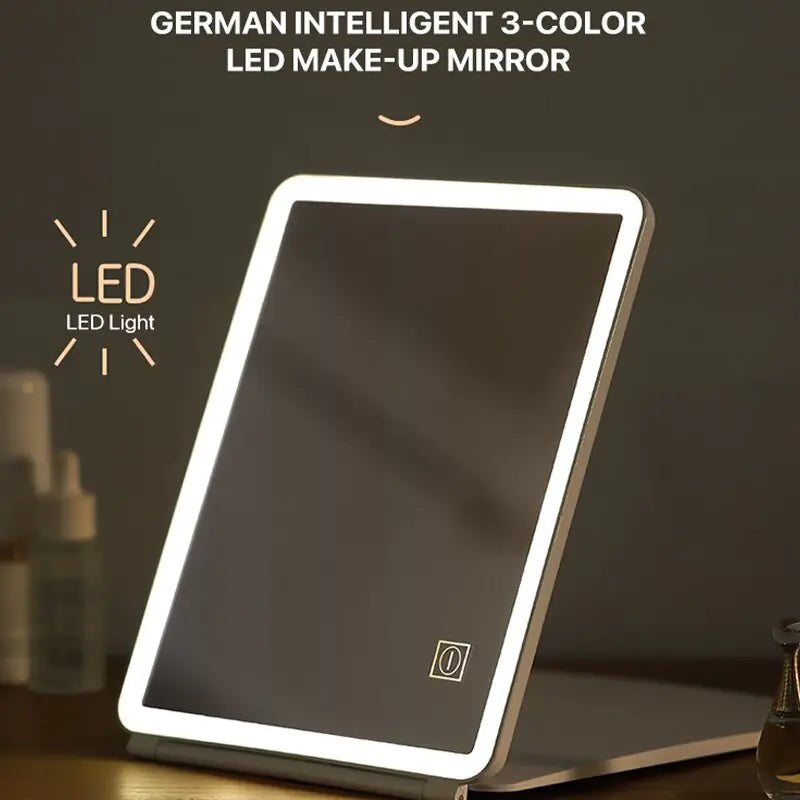 Intelligent Folding LED Makeup Mirror.