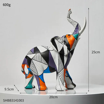 Painting Art Elephant Sculptures & Figurines Modern Decoration.