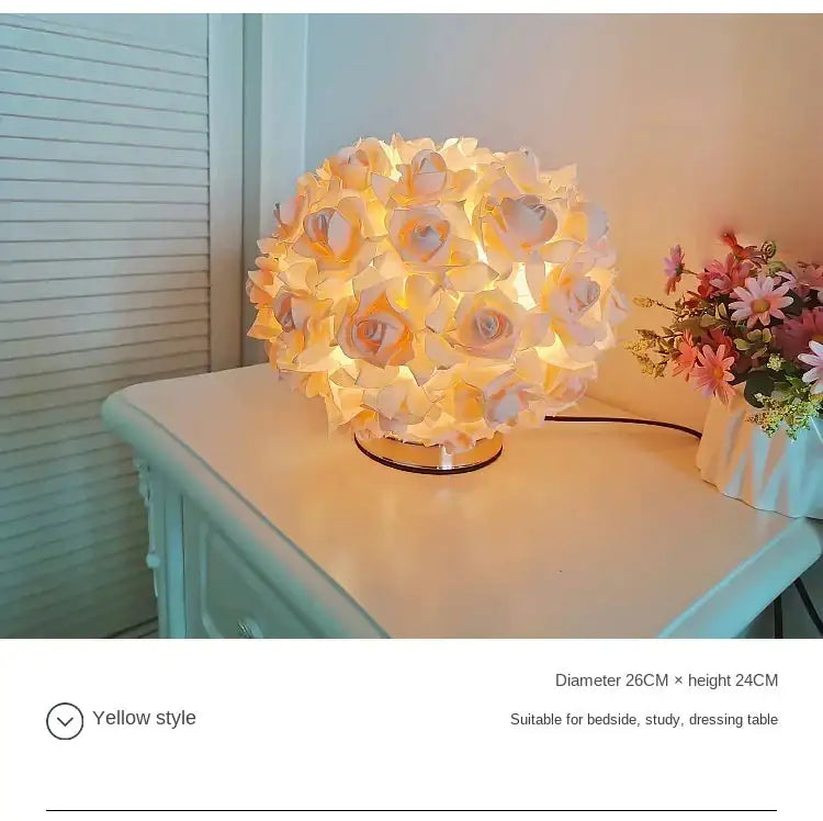 LED Table Lamp Rose Flower Bonsai Tree Night Lights Garland.