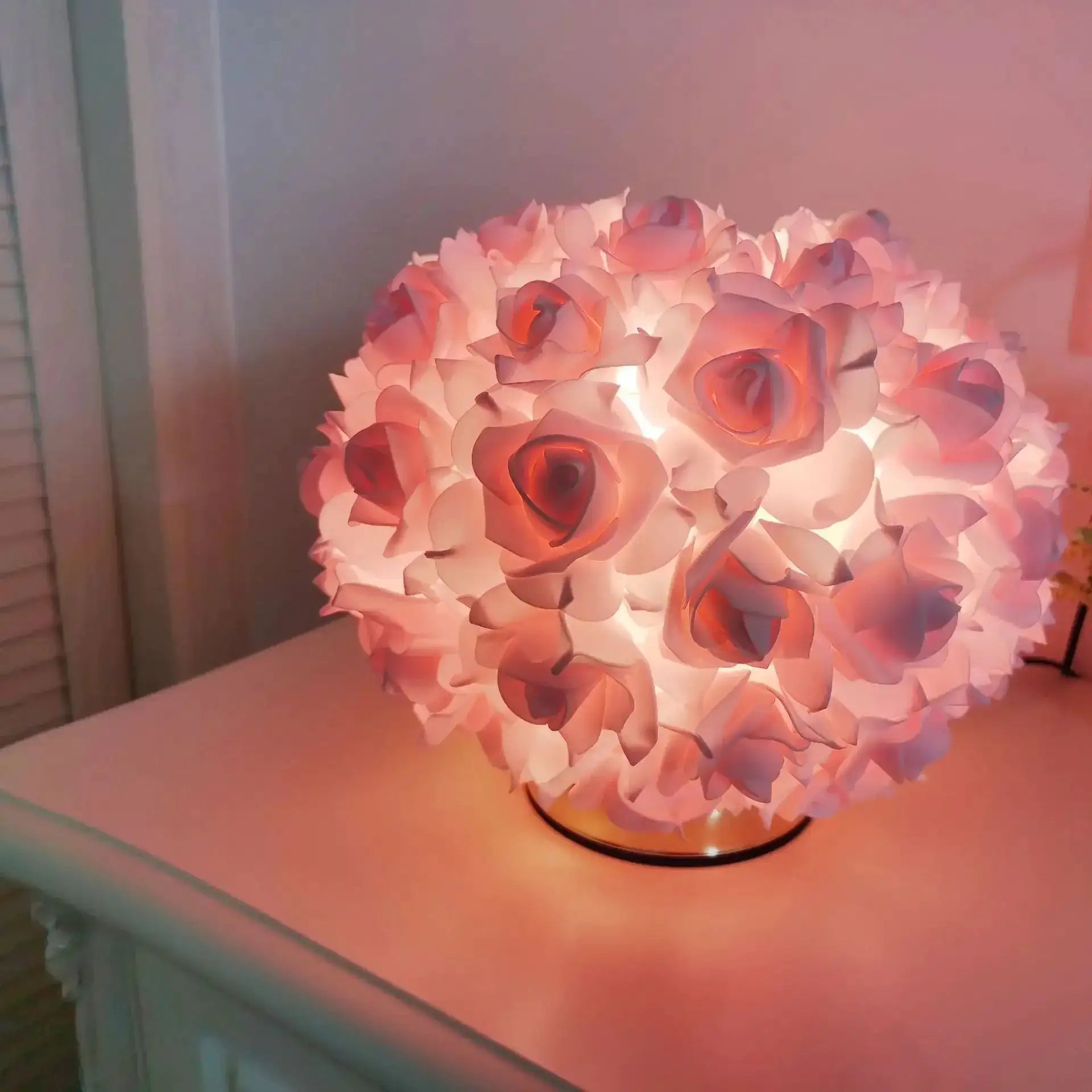 LED Table Lamp Rose Flower Bonsai Tree Night Lights Garland.