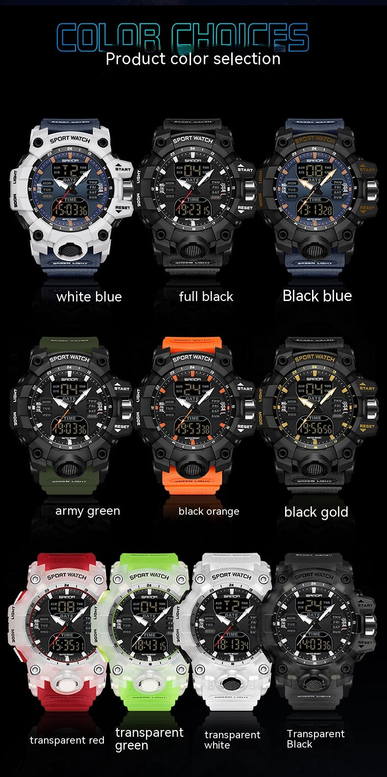 Stylish Transparent Waterproof Men's Watch.