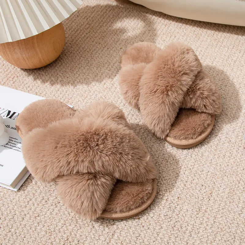 Winter Women Home Indoor Casual Fuzzy Slippers