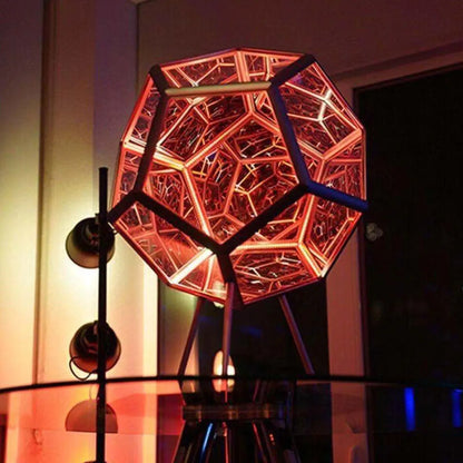 Infinite Dodecahedron Color Art Light.