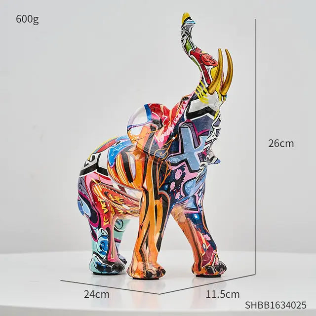 Painting Art Elephant Sculptures & Figurines Modern Decoration.