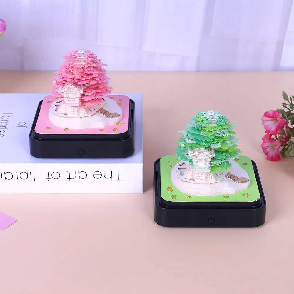 Omoshiroi Block 3D Notepad Sakura Treehouse.