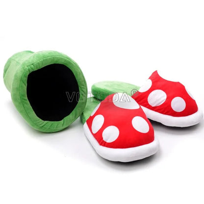 Winter Warm Women Cartoon Mushroom Home Slippers