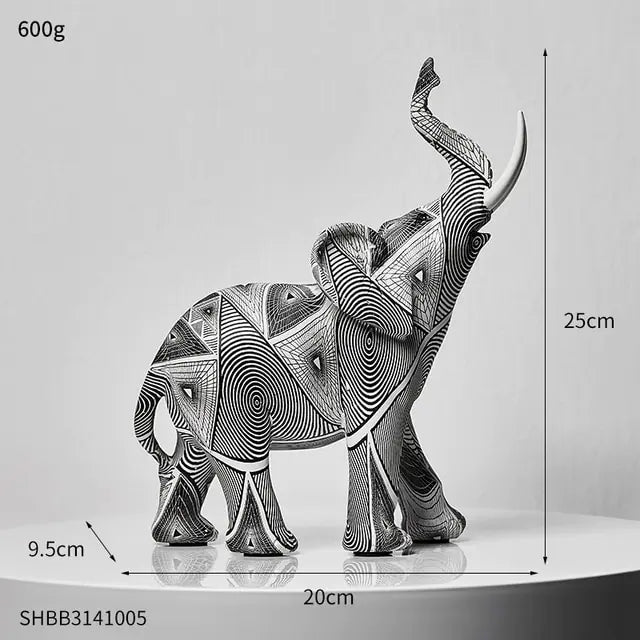 Painting Art Elephant Sculptures & Figurines Modern Decoration.