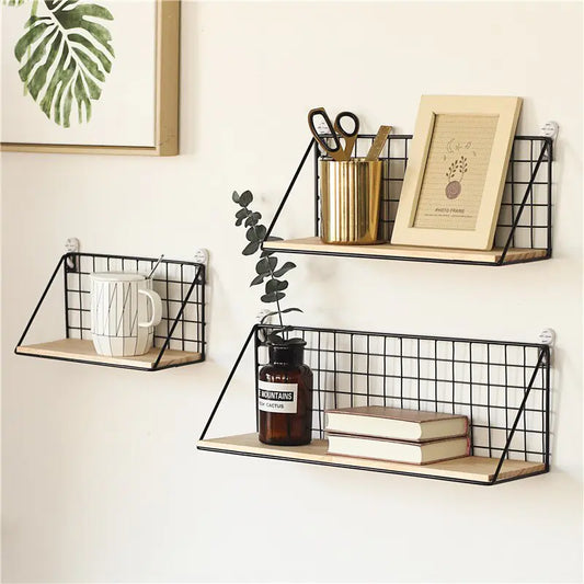 Nordic Wooden Wall Hanging Shelves.