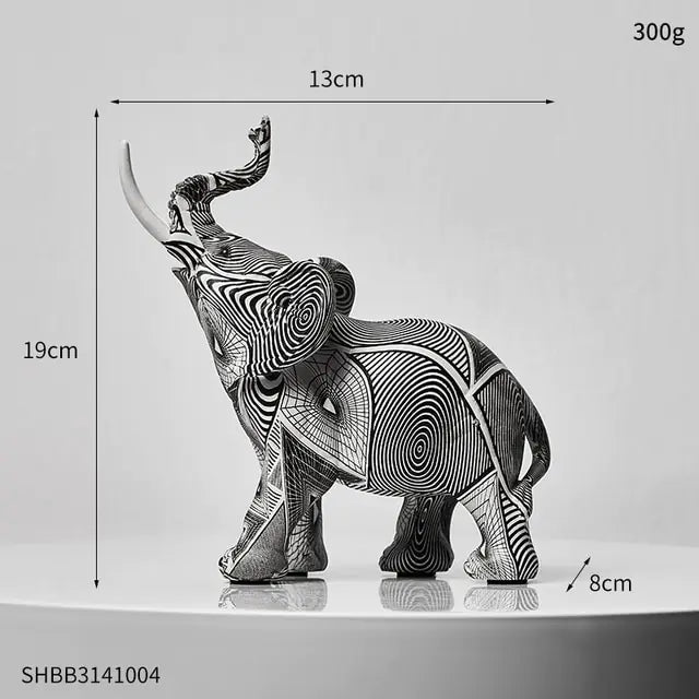 Painting Art Elephant Sculptures & Figurines Modern Decoration.