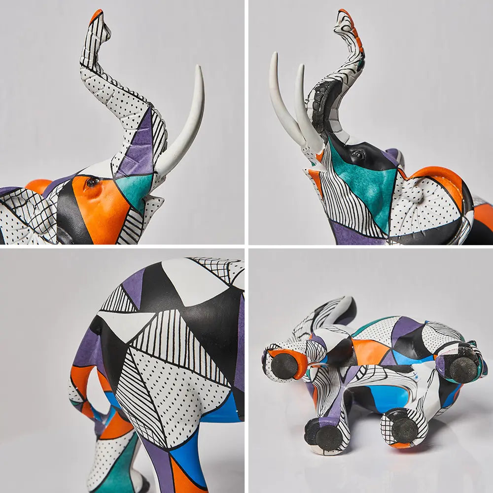 Painting Art Elephant Sculptures & Figurines Modern Decoration.