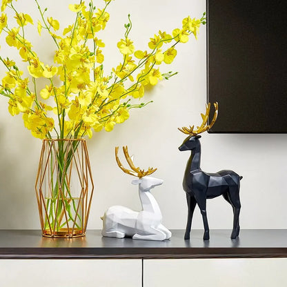 Resin Deer Statue Sculpture Ornament.