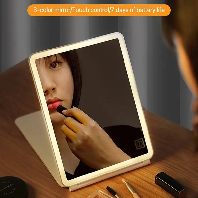 Intelligent Folding LED Makeup Mirror.