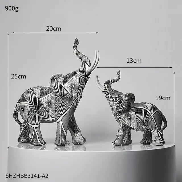 Painting Art Elephant Sculptures & Figurines Modern Decoration.