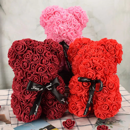 Artificial Flower Rose Bear.