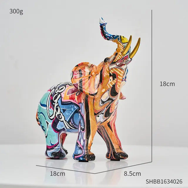 Painting Art Elephant Sculptures & Figurines Modern Decoration.